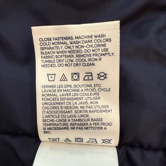 Lands End Squall Jacket Boys Husky XXL 18H-20H Blue Navy Fleece Lined Waterproof - Picture 12 of 15